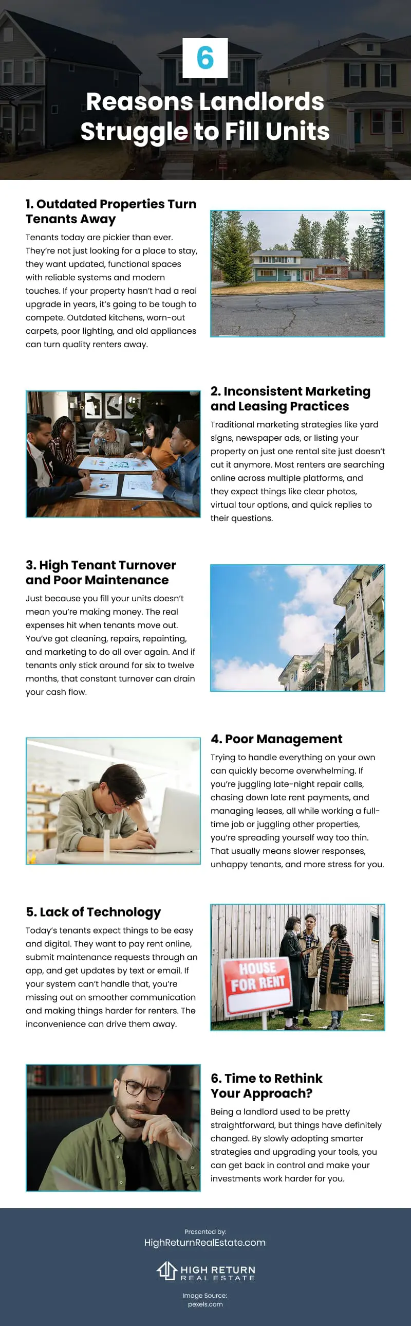 6 Reasons Landlords Struggle to Fill Units Infographic