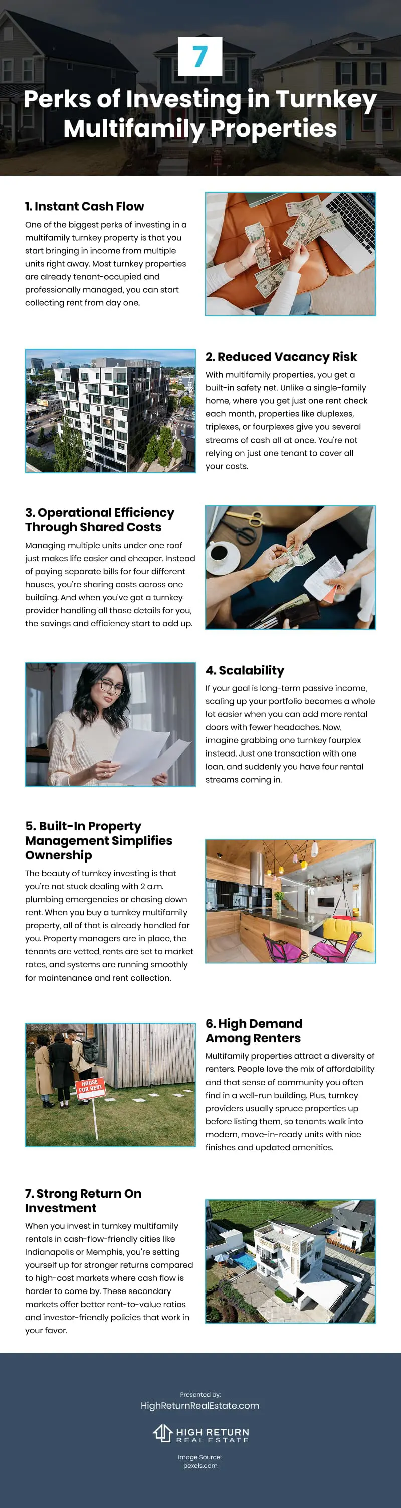 7 Perks of Investing in Turnkey Multifamily Properties Infographic
