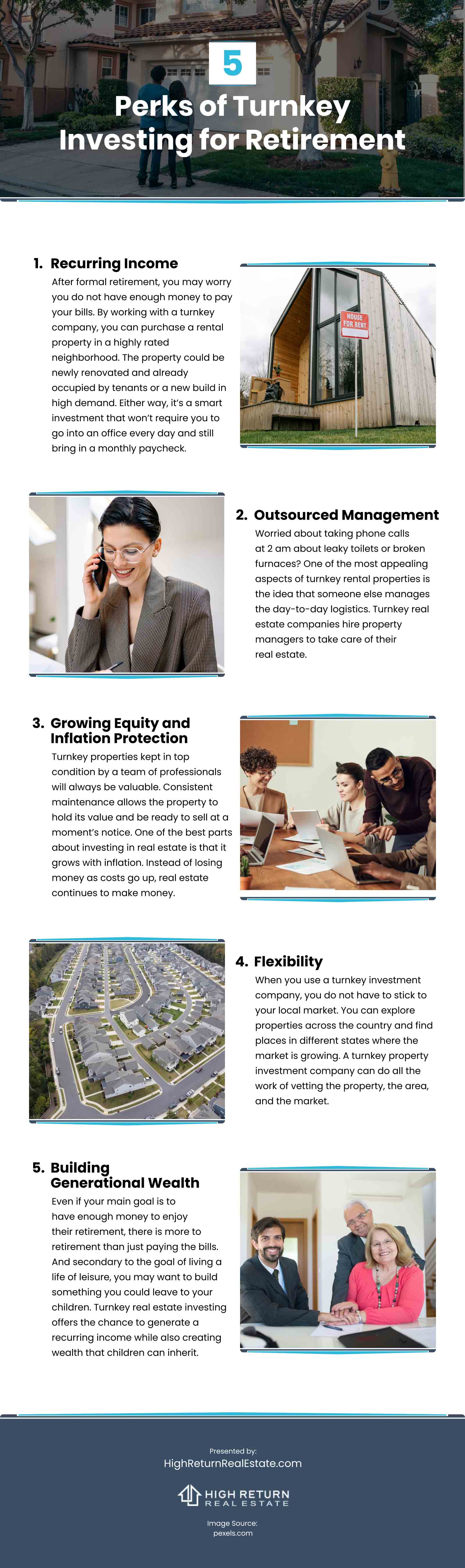 5 Perks of Turnkey Investing for Retirement Infographic